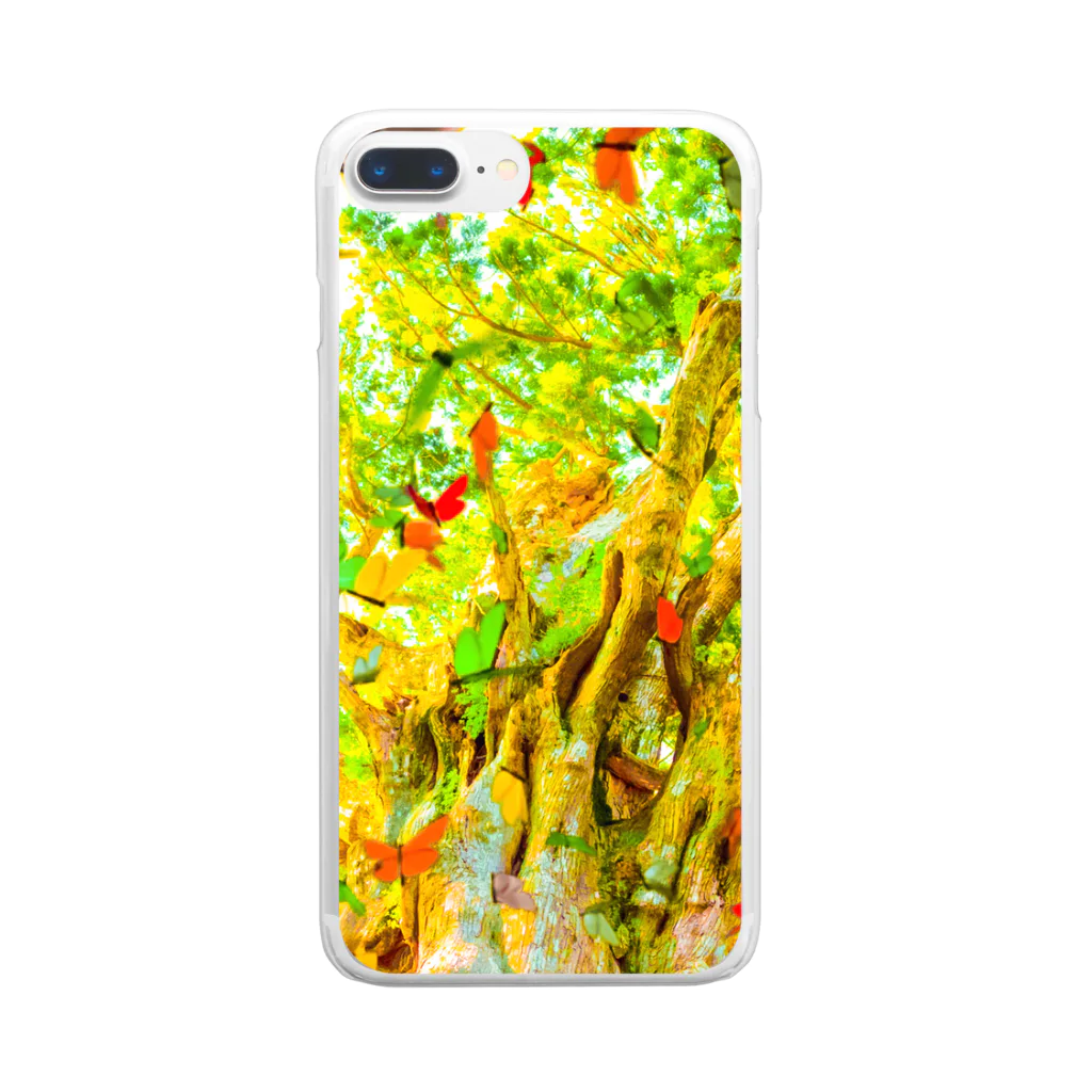 NEON LIGHT STARSのYOU are in wonderland*yellow Clear Smartphone Case