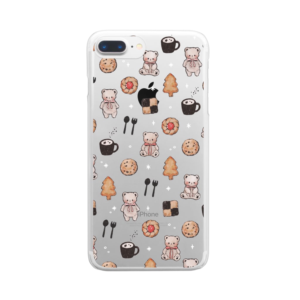 くまさん テディベア とクッキーのかわいいイラストグッズ 遠北ほのかのお店 Honokatookita のクリアスマホケース Iphoneケース 通販 Suzuri スズリ くまさん テディベア とクッキーのかわいいイラストグッズ 遠北ほのかのお店 Honokatookita のクリアスマホケース Iphoneケース 通販 Suzuri スズリ