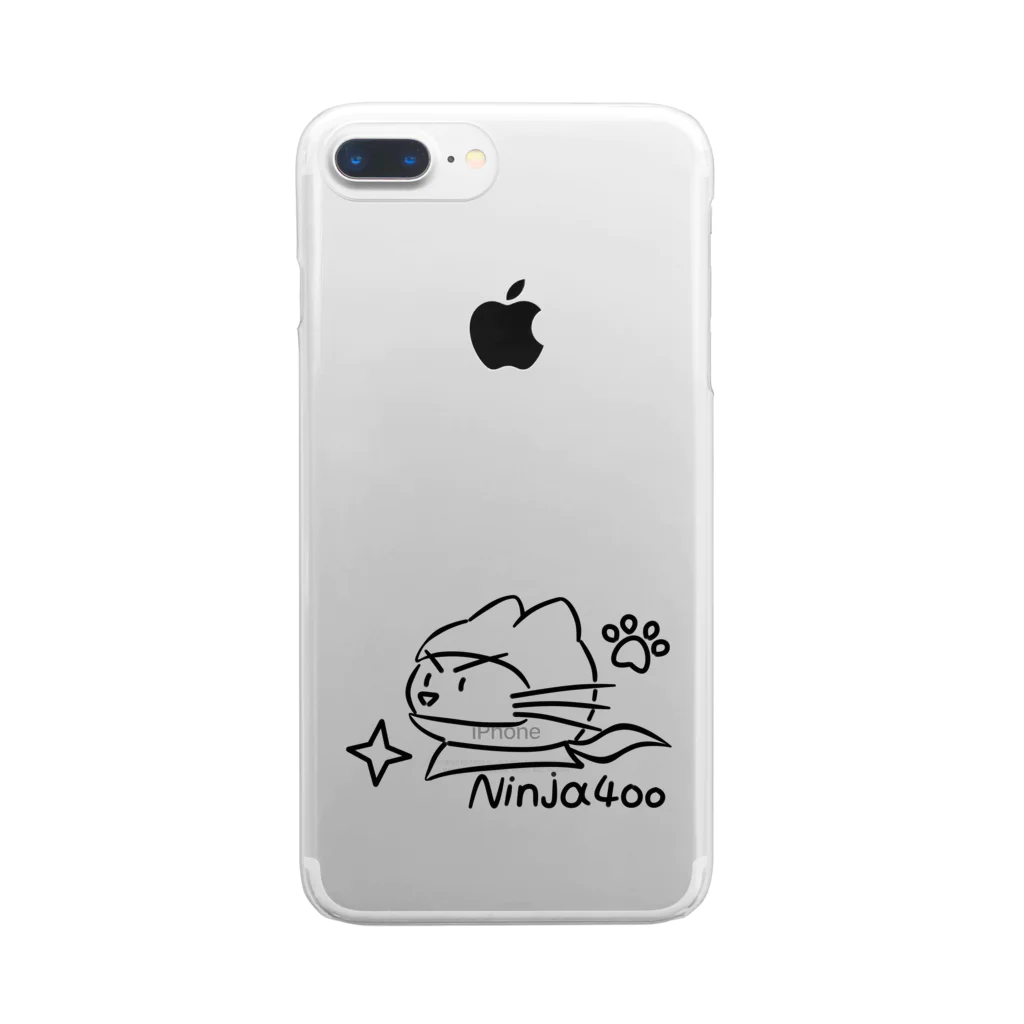 森里鷹乃の忍者猫（ninja400) Clear Smartphone Case