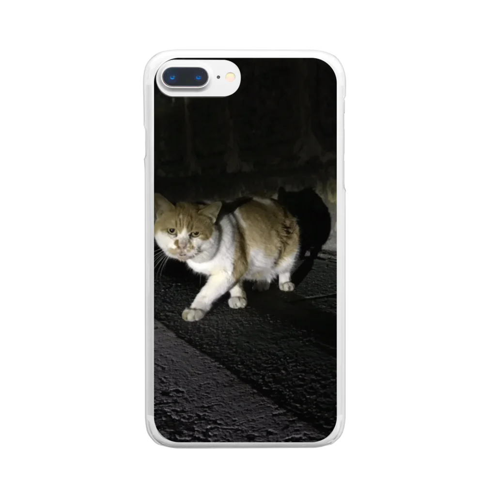 もずくの夜の猫 Clear Smartphone Case