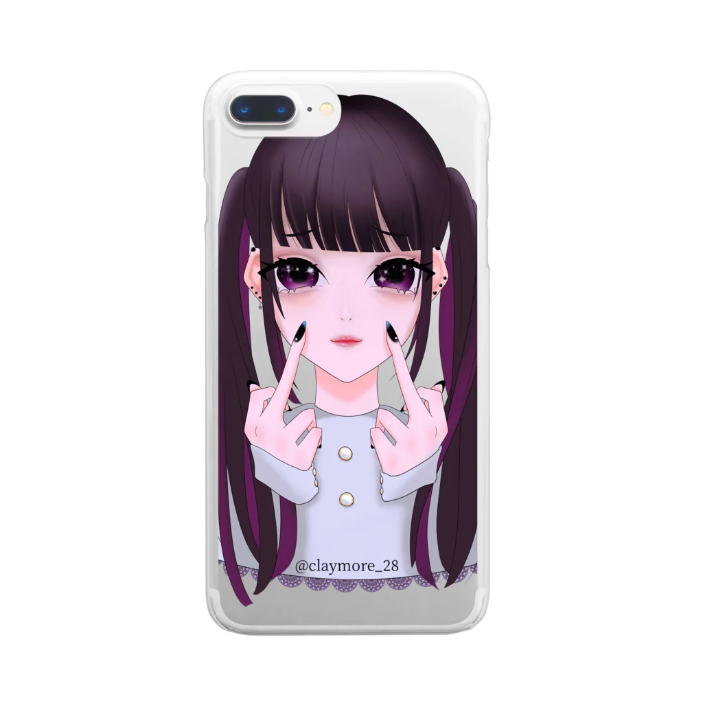 めろぉのめんへら めろぉちゃん Clear Smartphone Case