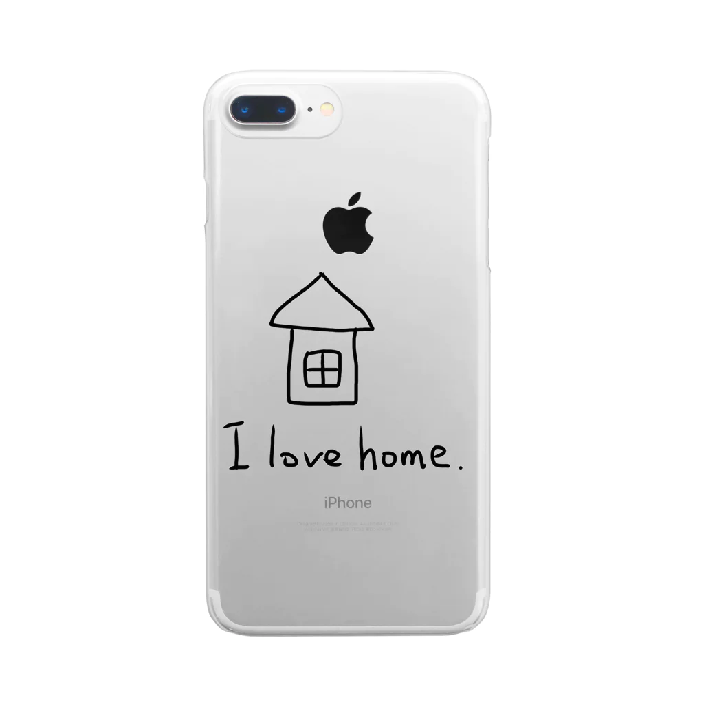 シンプル屋さんのI love home． Clear Smartphone Case