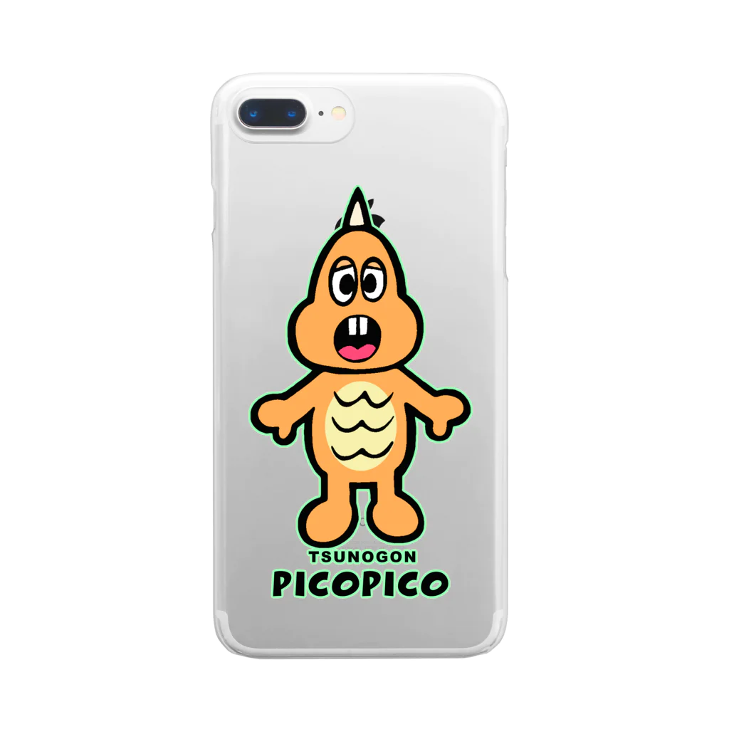 PICOPICOの一角怪獣ツノゴン Clear Smartphone Case