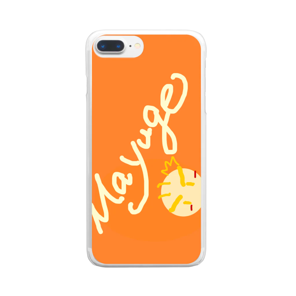 strawberry Dreamのまゆげ王子 オレンジver Clear Smartphone Case
