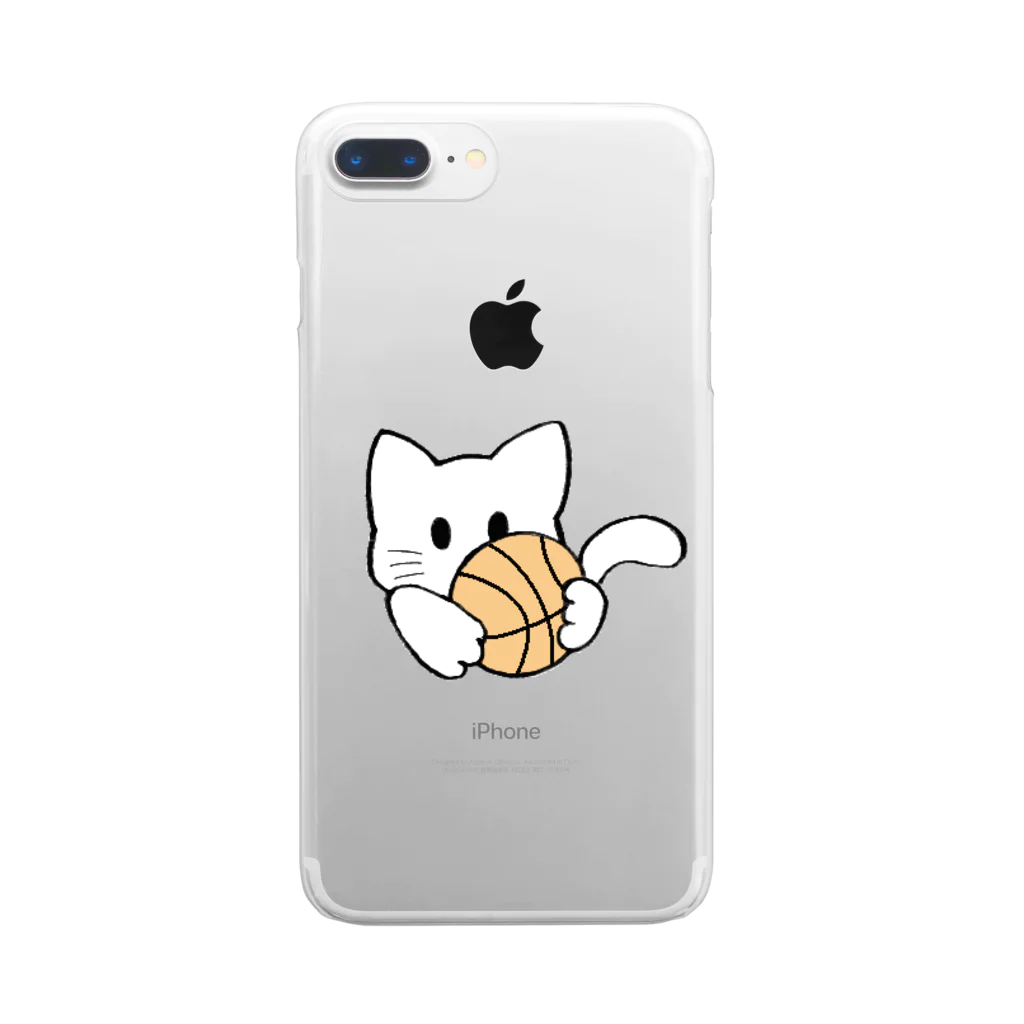 グリヴェール森の雑貨のねこ【白】 Clear Smartphone Case