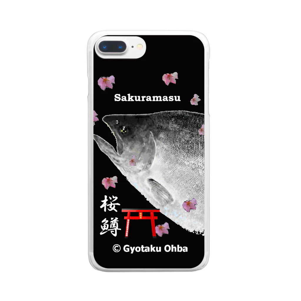 G-HERRINGのサクラマス！（桜鱒；SAKURAMASU；鳥居）あらゆる生命たちへ感謝をささげます。 Clear Smartphone Case