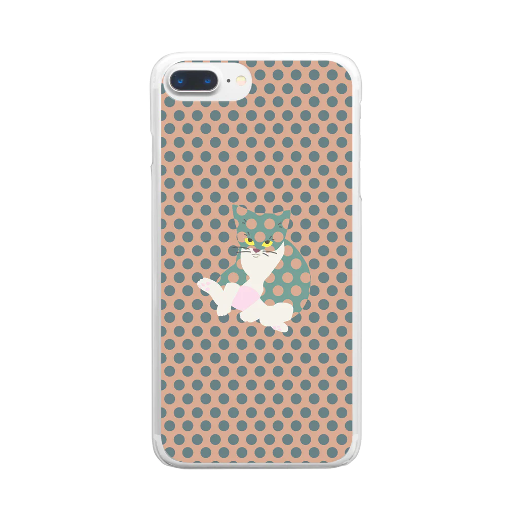 はちのふてこいねこ Clear Smartphone Case