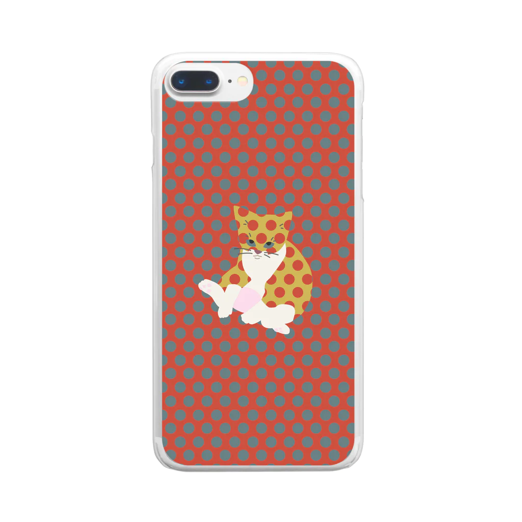 はちのふてこいねこ Clear Smartphone Case