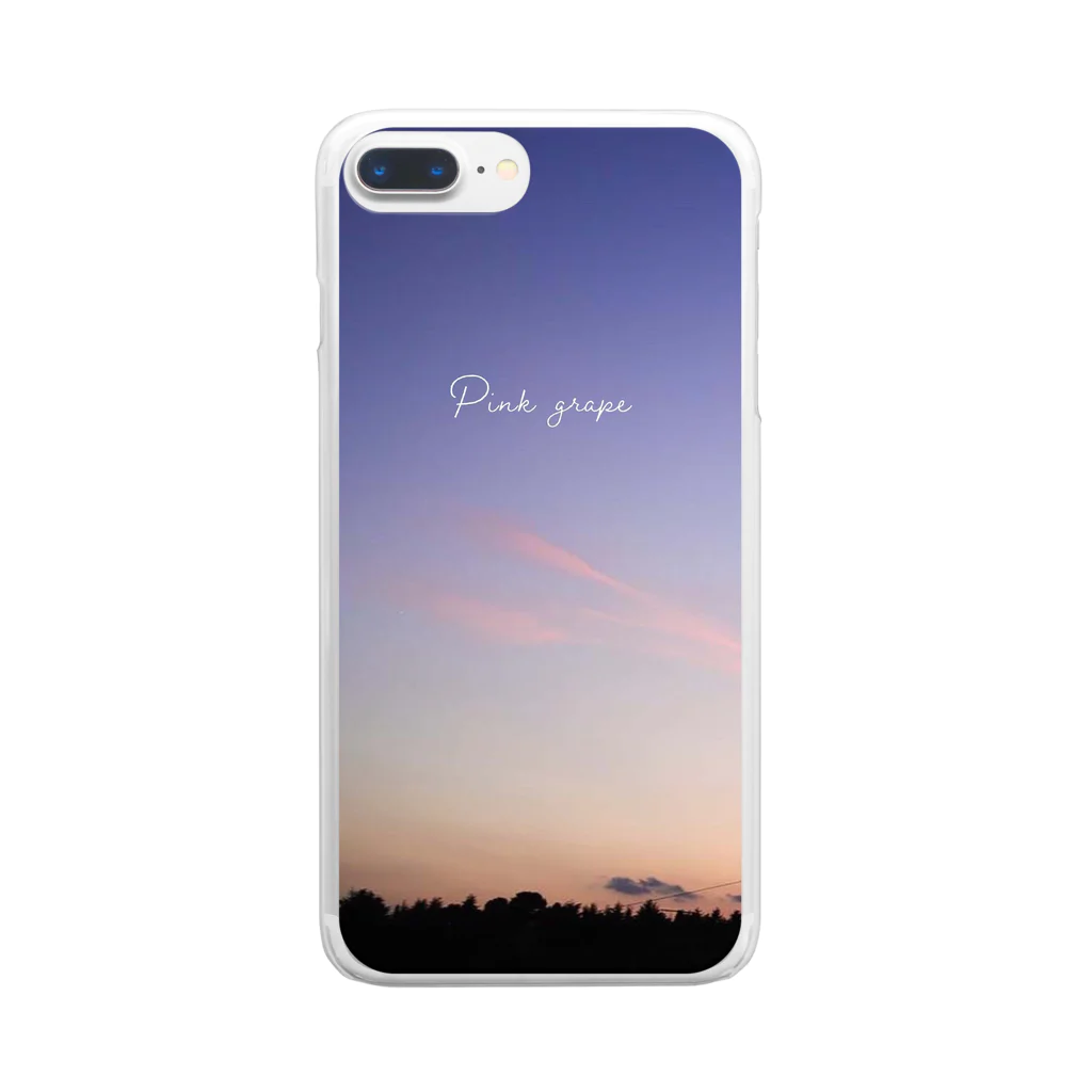 空の写真展のピンクグレープ Clear Smartphone Case