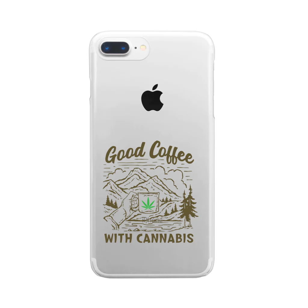 420 MUSIC FACTORYのCoffee＆Cannabis（コーヒーと大麻） Clear Smartphone Case