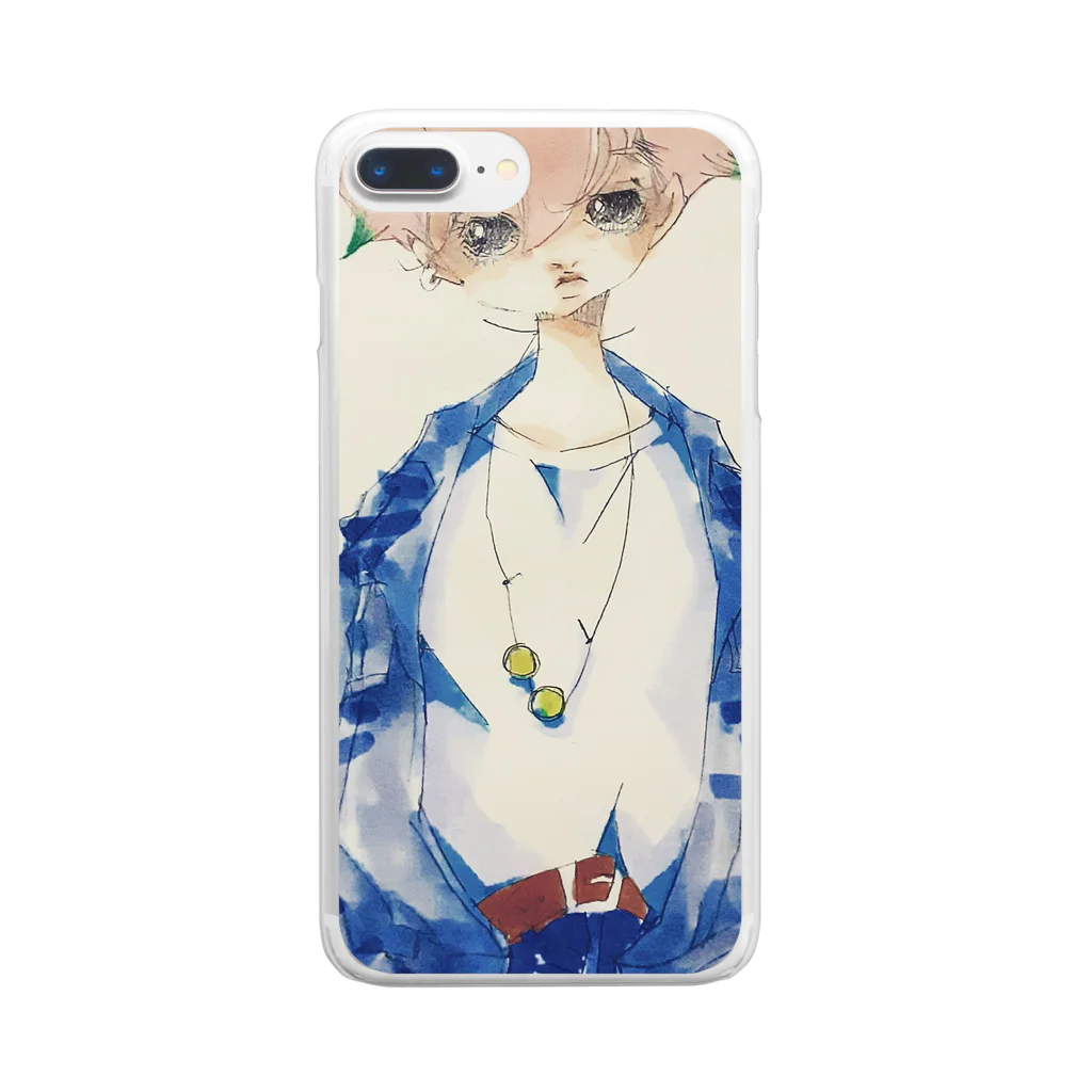 Ruine BASEのＧジャン可愛いくん Clear Smartphone Case