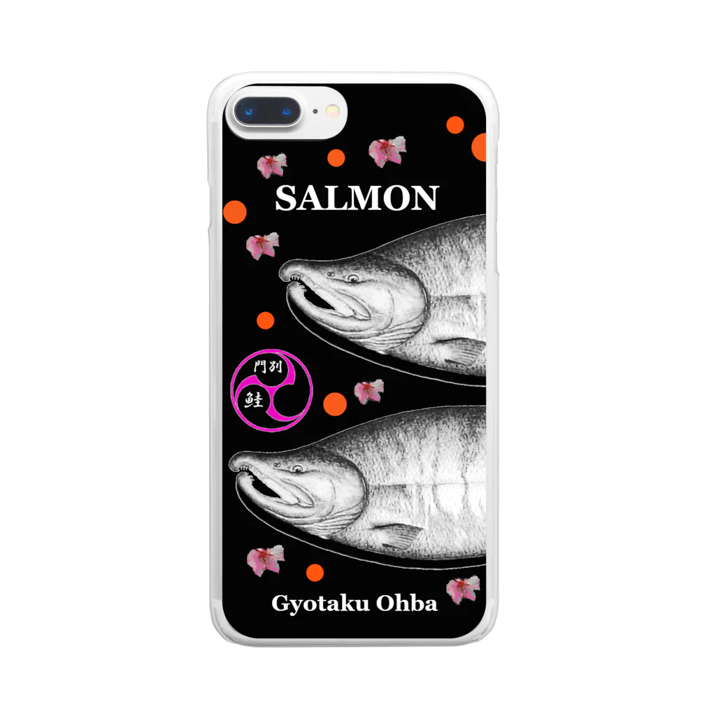 G-HERRINGの鮭（SALMON；桜；巴；卵） （門別 鮭） あらゆる生命たちへ感謝をささげます。 Clear Smartphone Case