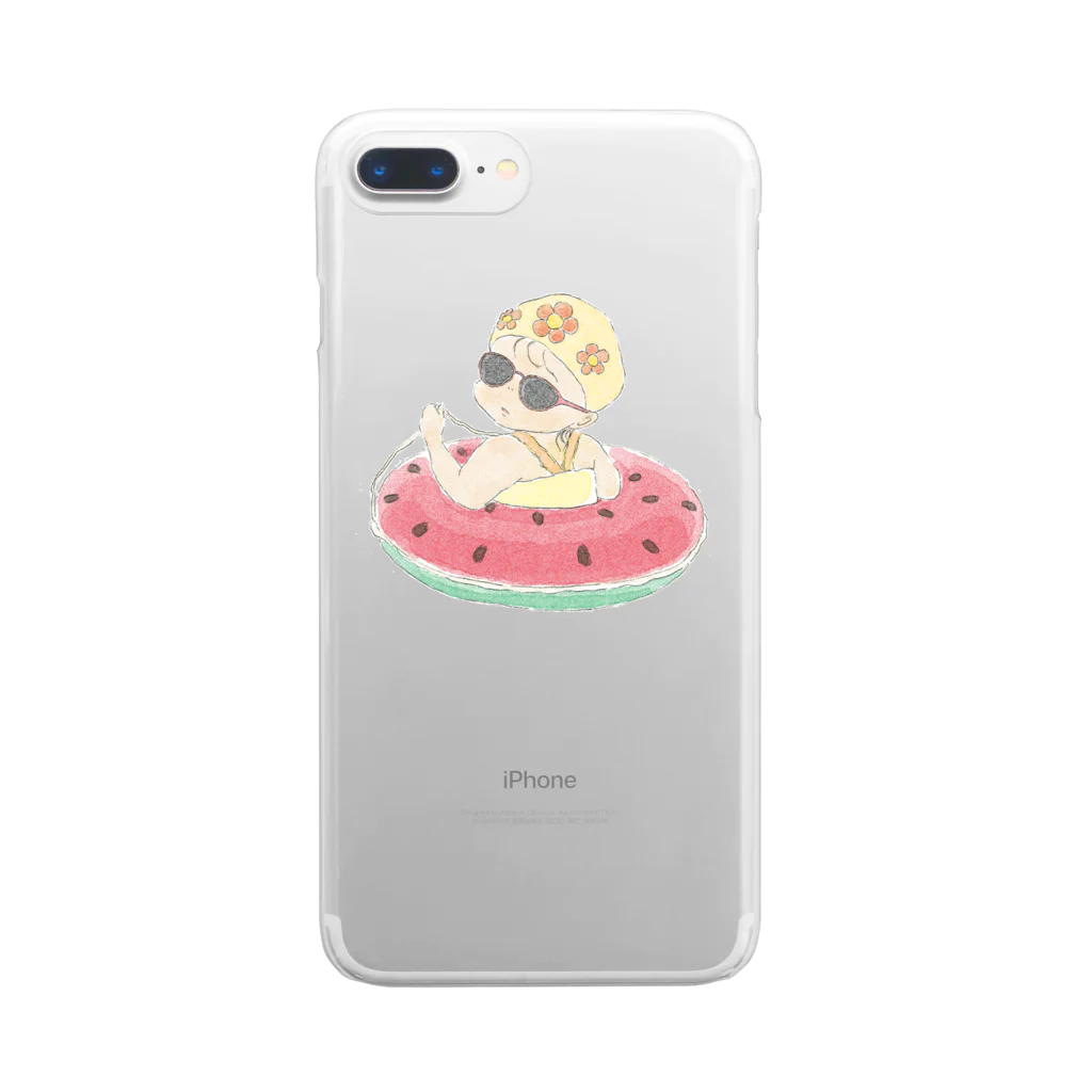 三日月屋のSummer Baby Clear Smartphone Case