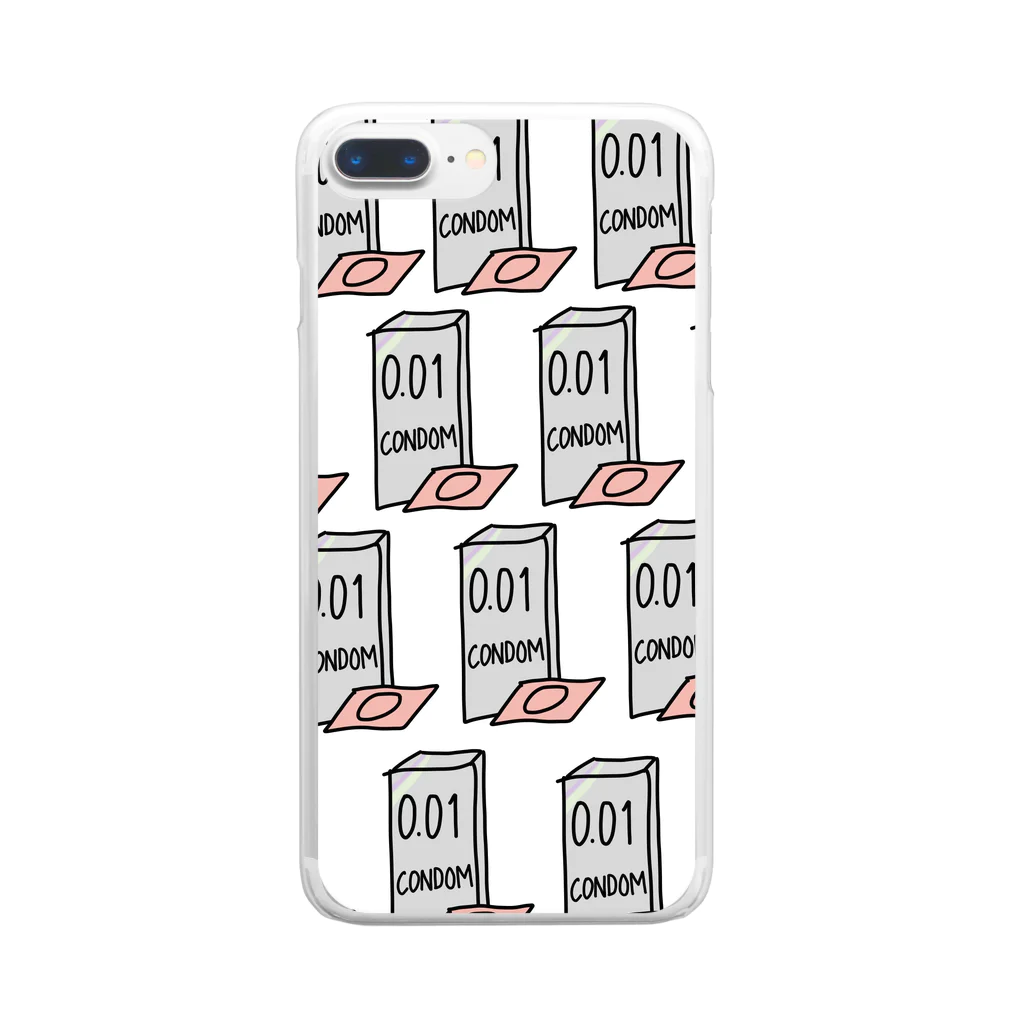 メンダコさんのコンドーム0.01 Clear Smartphone Case