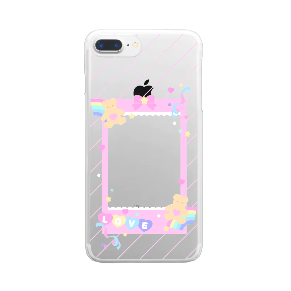 Fancy Surprise!の推しチェキスマホケース♡デコClear Clear Smartphone Case