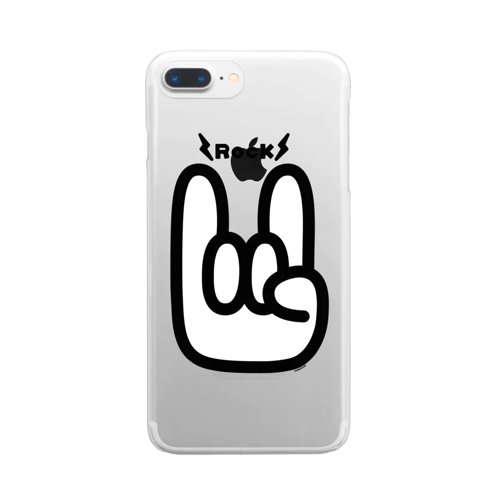 Cɐkeccooのメロイックサイン★デビル・サイン(コルナサイン)LOVE ROCK Clear Smartphone Case