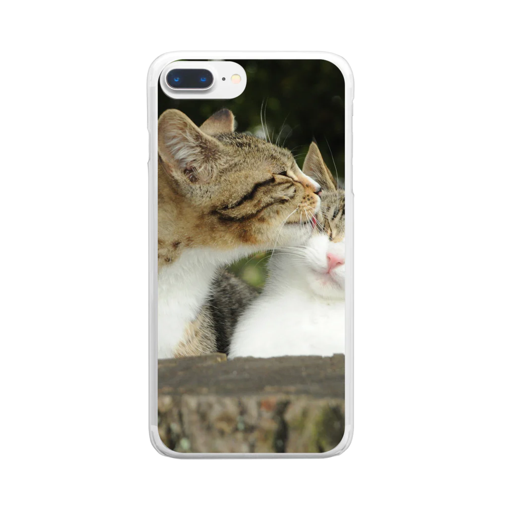 CHIKUSHOの猫ちゃんiPhoneケース Clear Smartphone Case