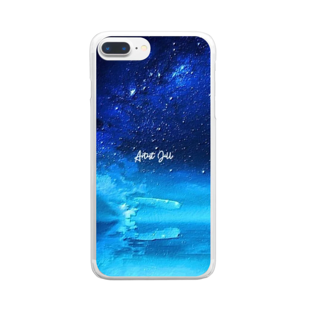 【ホラー専門店】ジルショップの幻想的な星空(縦Ver.) Clear Smartphone Case