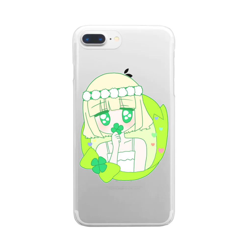 かわいいもののおみせ　いそぎんちゃくのクローバーちゃん🍀 Clear Smartphone Case