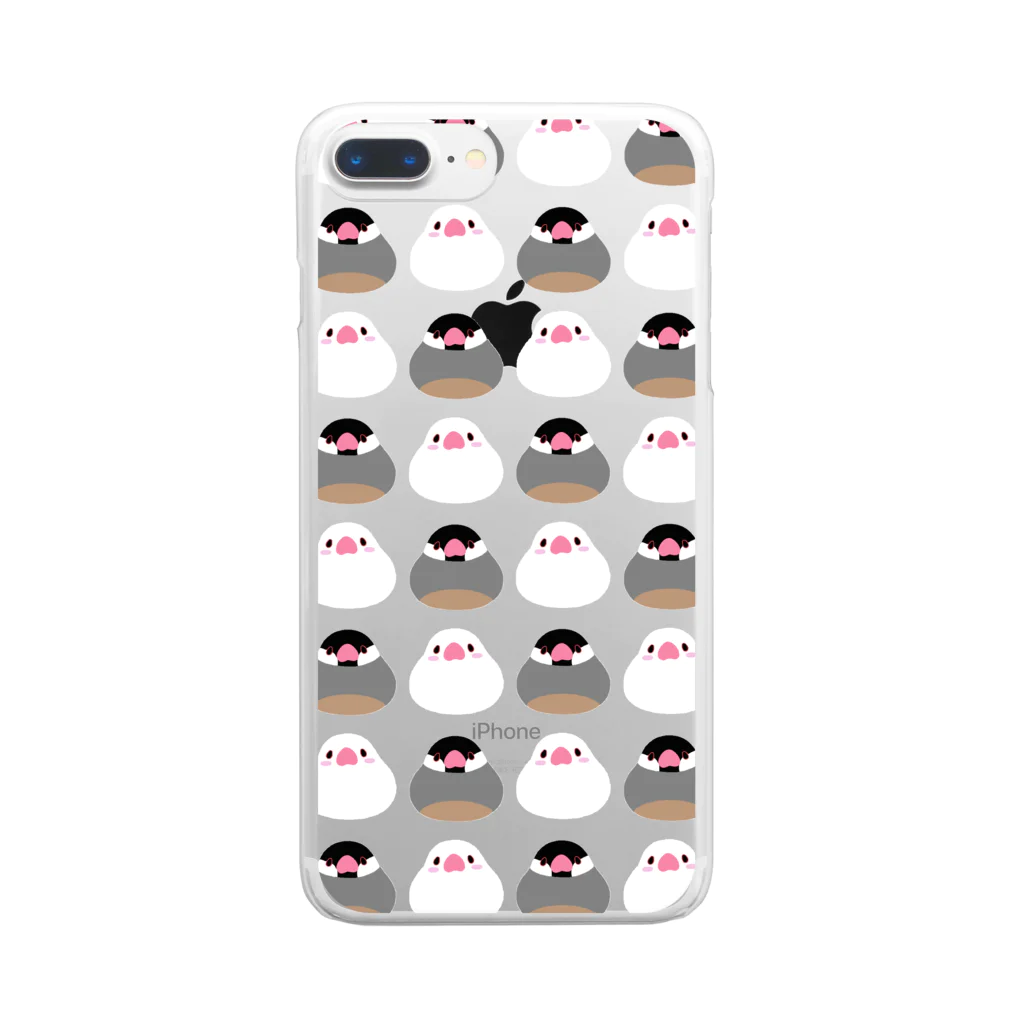 torilove_birdloverのもっちりシンプル文鳥ズ Clear Smartphone Case