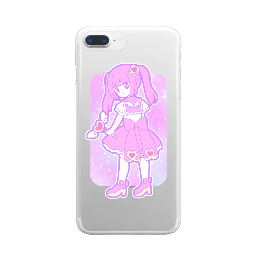 かわいいもののおみせ　いそぎんちゃくのゆめかわ魔法少女ちゃん Clear Smartphone Case