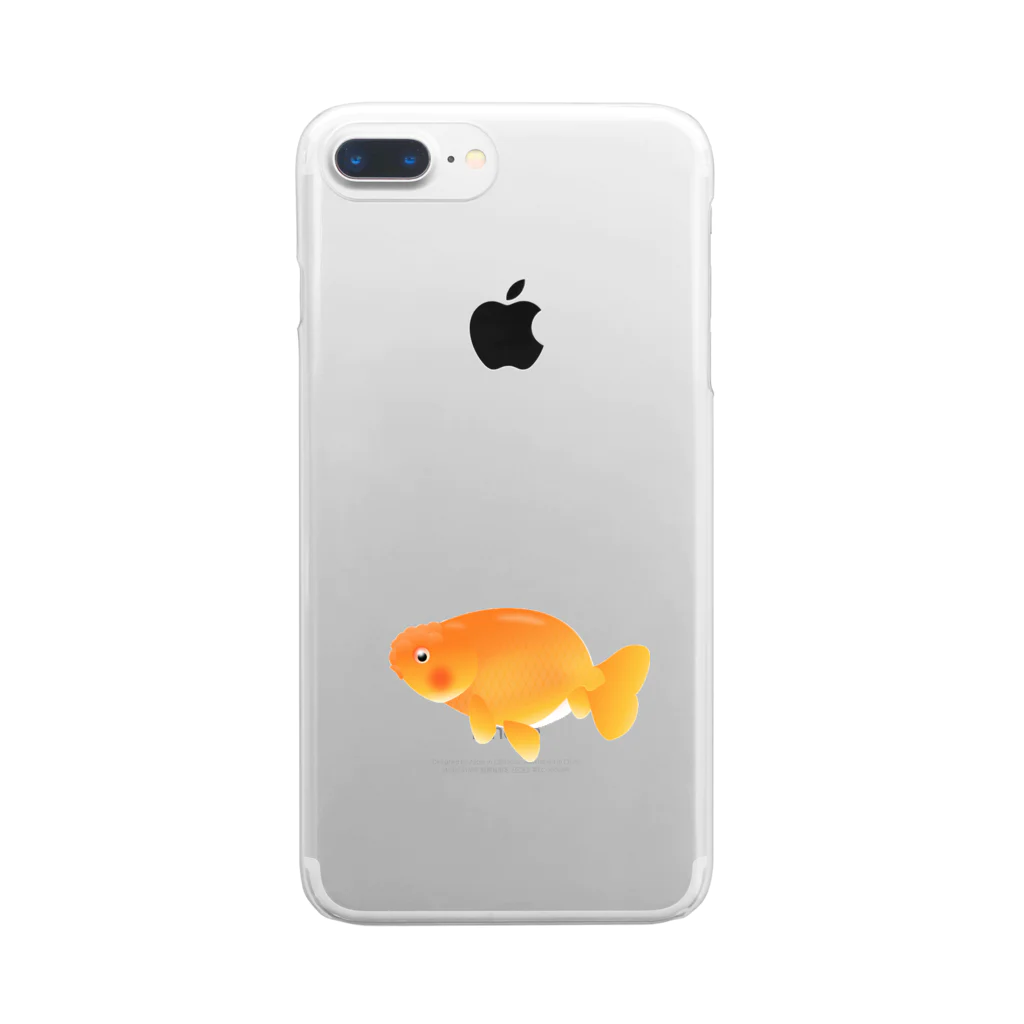 金魚のキンボの金魚 らんちゅう Clear Smartphone Case