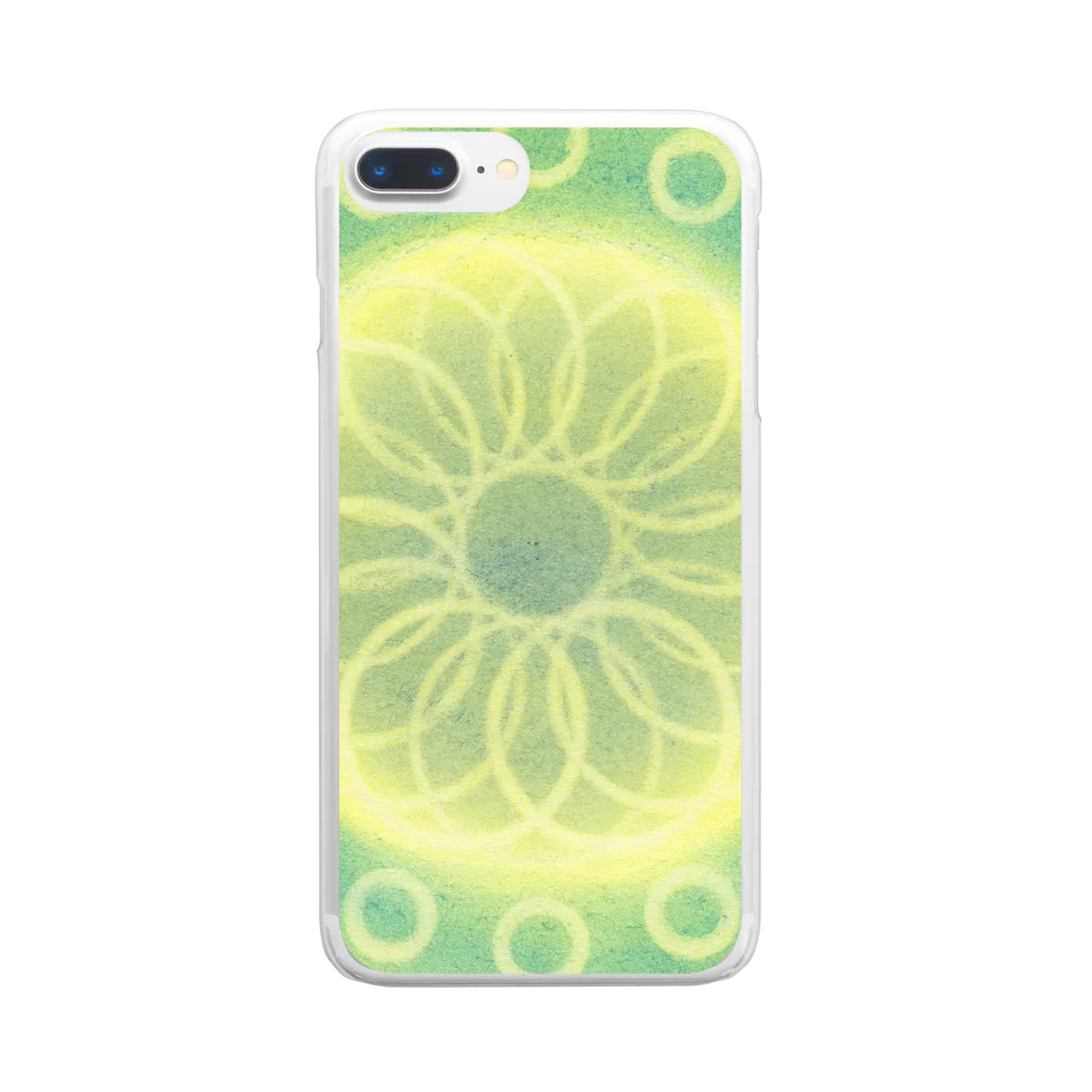 my pastel（いしはら　まさこ）の陽だまりの曼荼羅アートグッズ。 Clear Smartphone Case