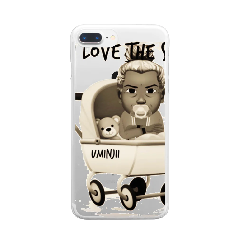 ichiko shopのI  LOVE SEA uminjii Clear Smartphone Case