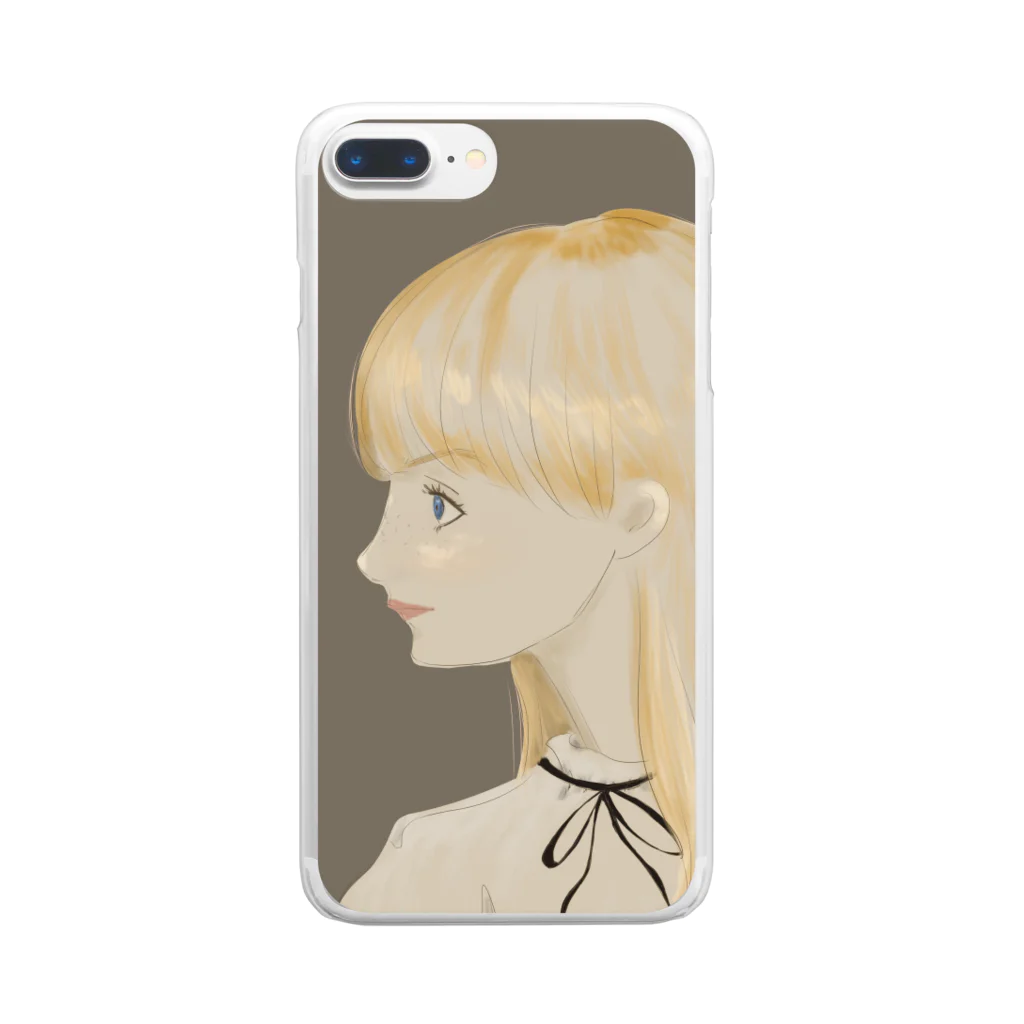 ジャッキーの赤毛の女の子 Clear Smartphone Case