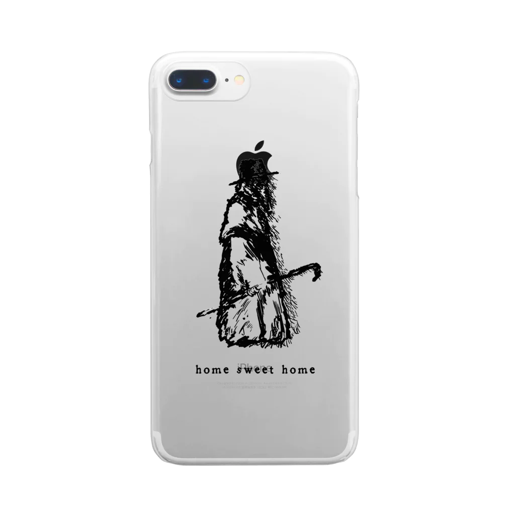 なつこのみせのhome sweet home man Clear Smartphone Case