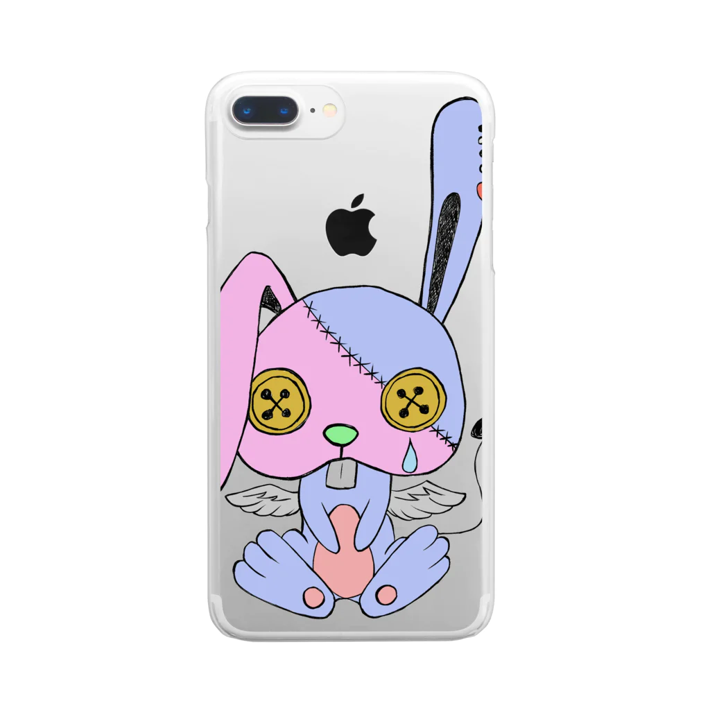 うずらのZombie rabbit  Clear Smartphone Case