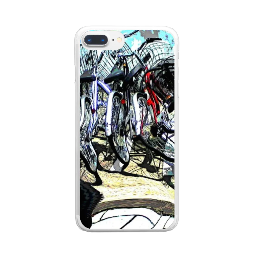 日々好日屋2号店の自転車ドミノ Clear Smartphone Case