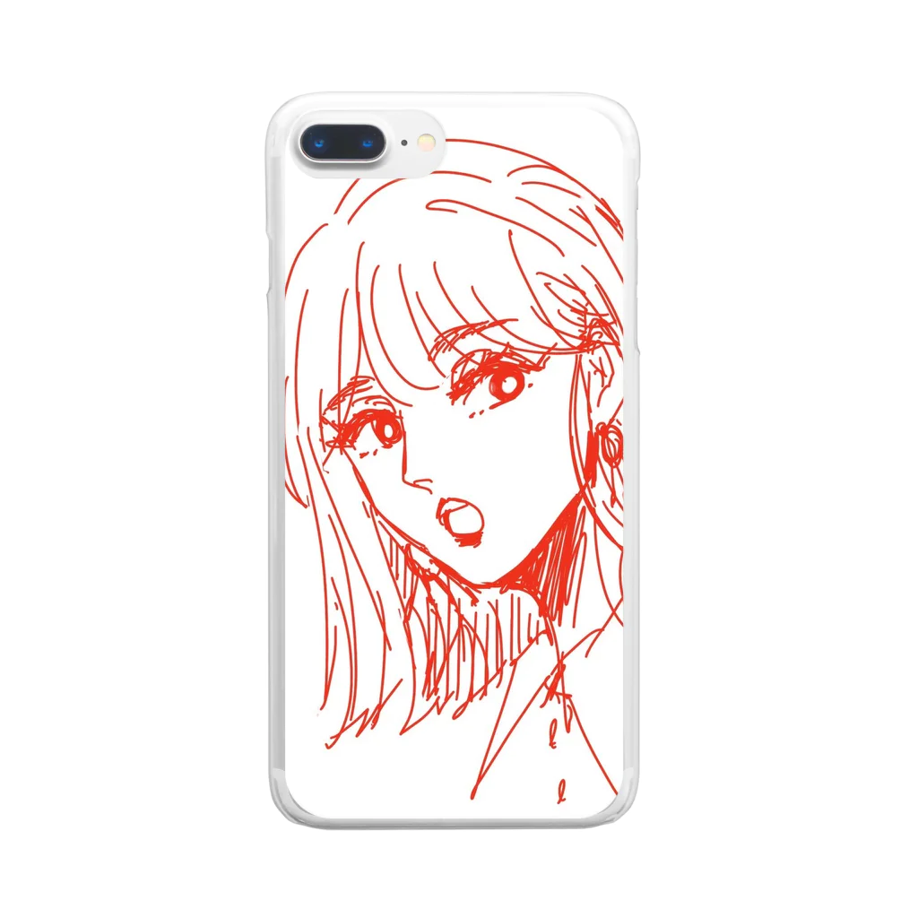 平面のあかいろちゃん Clear Smartphone Case