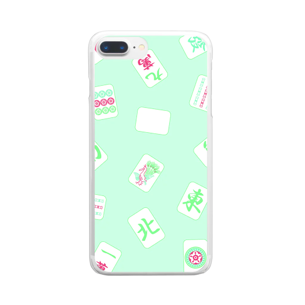 麻雀クラブ眠眠の麻雀クリームソーダ Clear Smartphone Case