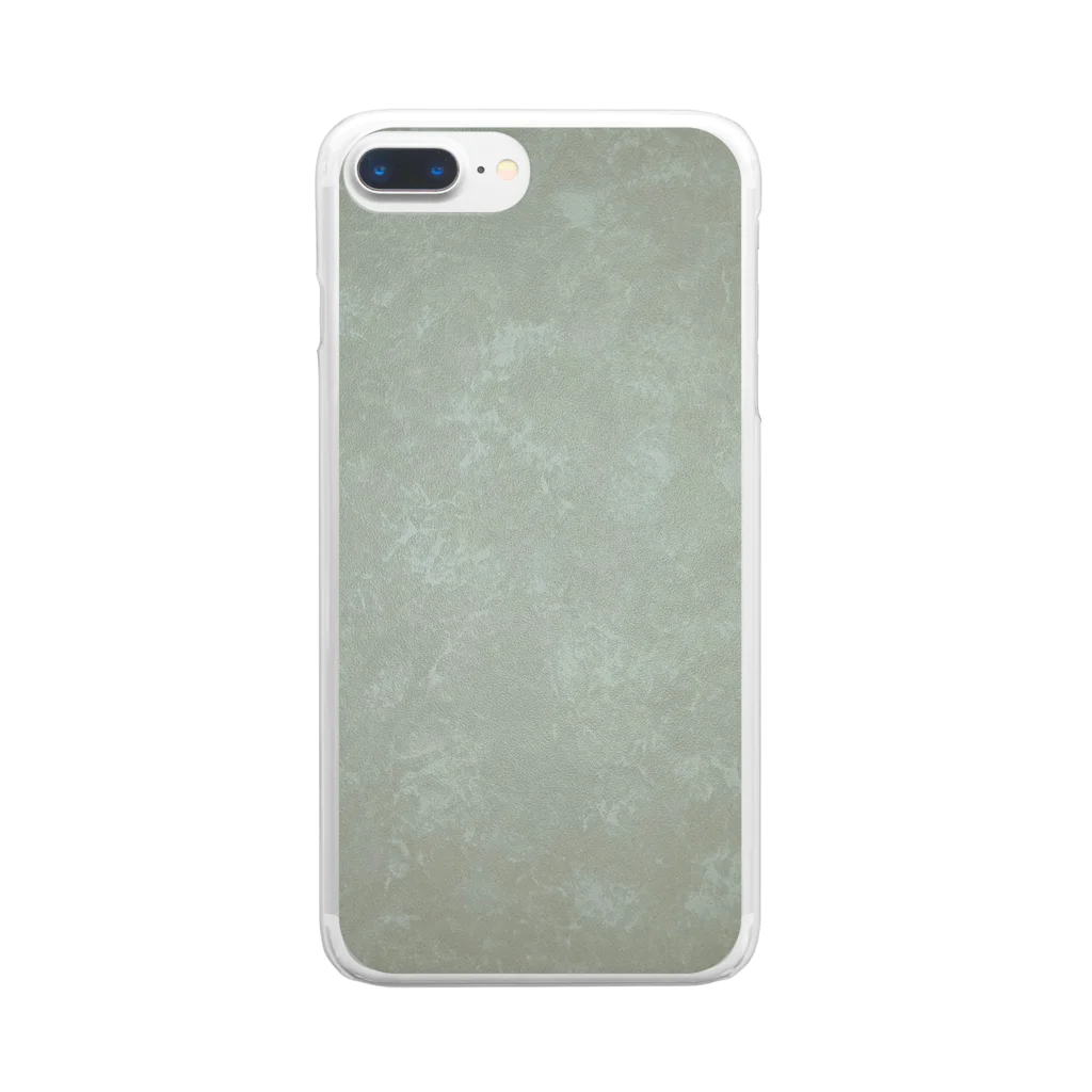 Green-Dの石模様調柄 Clear Smartphone Case