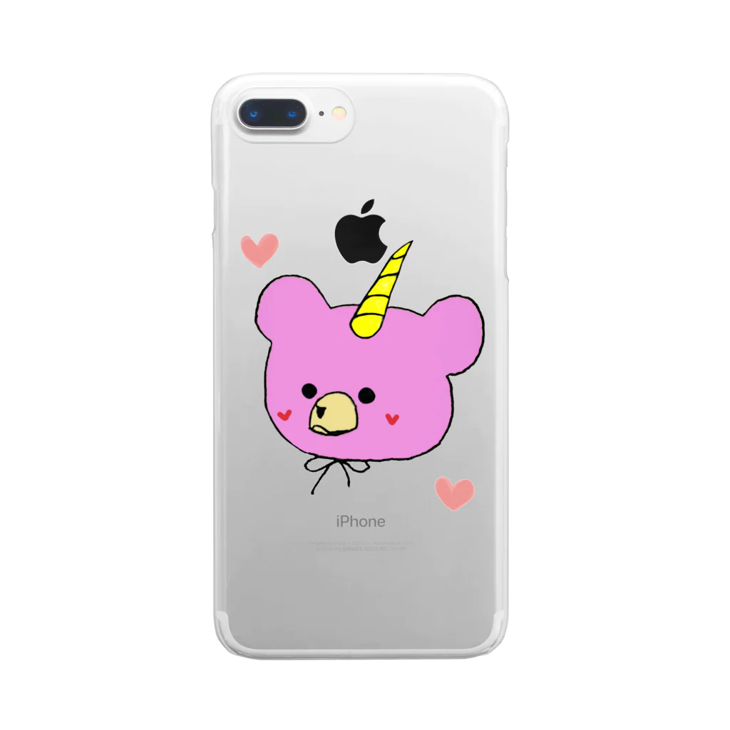 Sweets 'n' cafe ＆U=And you～アンジュ～の恋するベアコーン Clear Smartphone Case