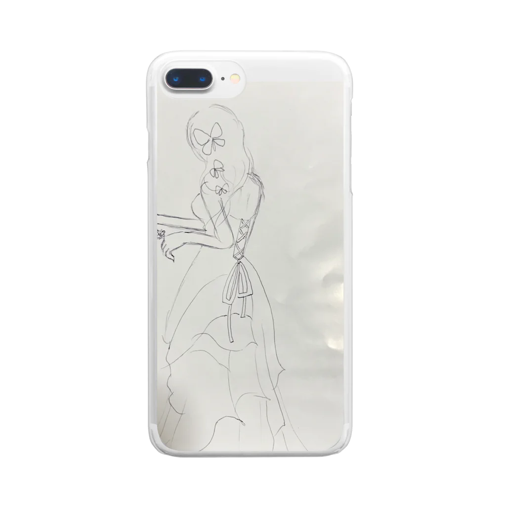 honey bunnyのドレス 、後ろ姿 Clear Smartphone Case