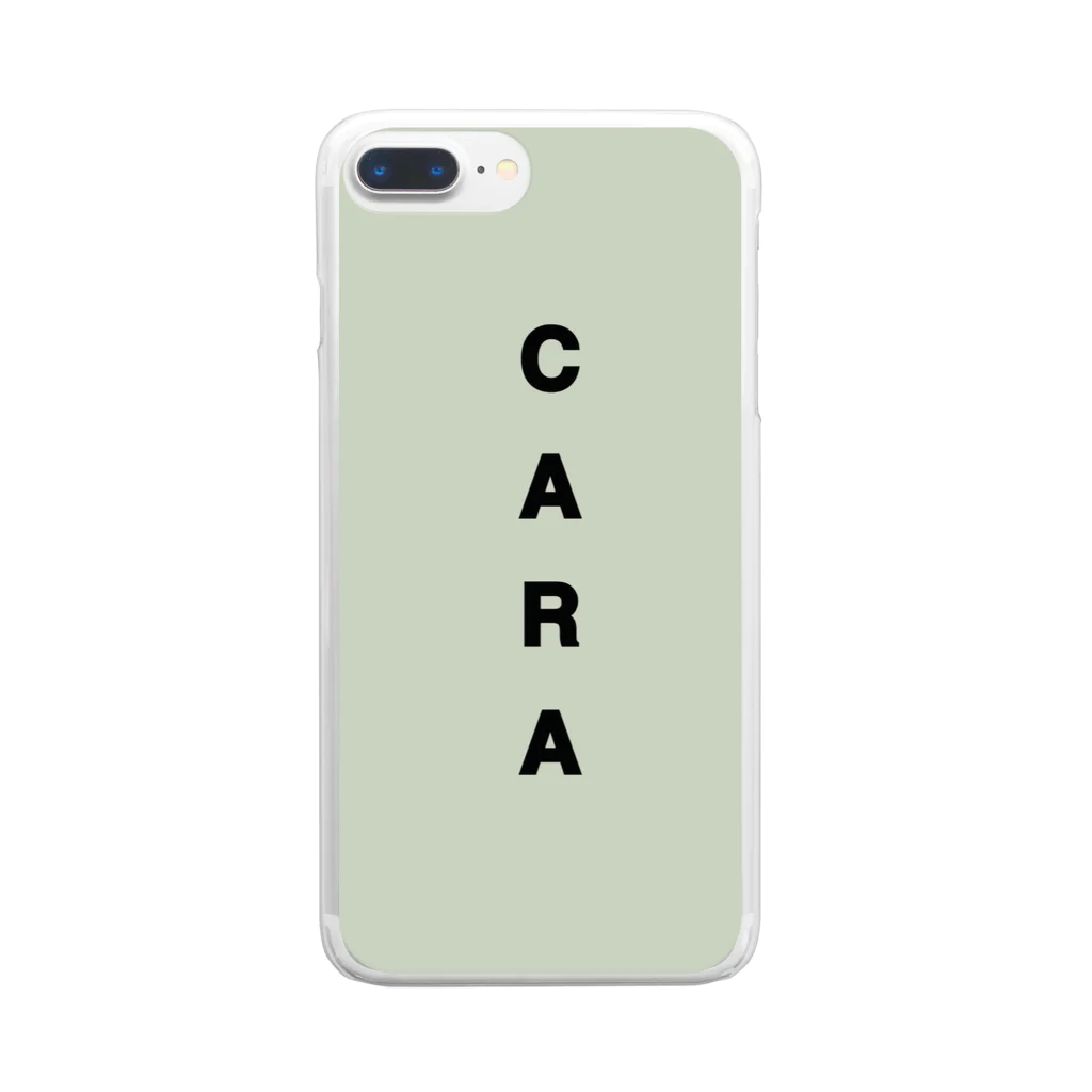 C A R Aｰカーラｰのpastel green case Clear Smartphone Case