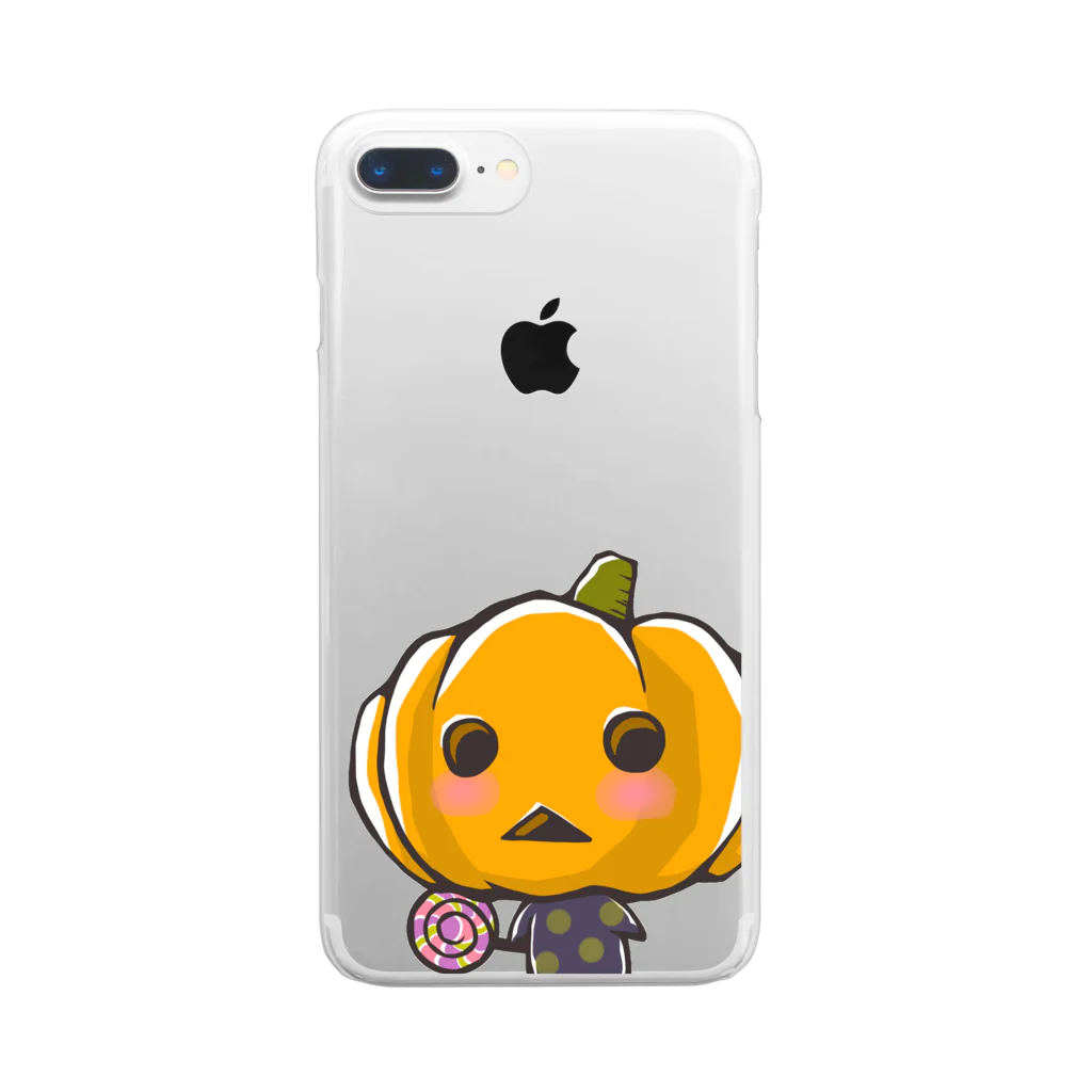 かめふく堂のカボチャン🎃 Clear Smartphone Case