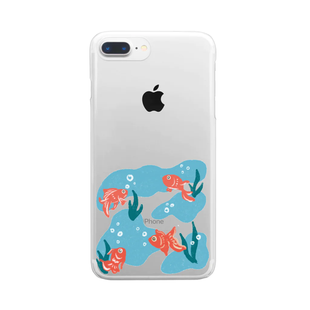 naty's doodlesのGoldenfish Clear Smartphone Case