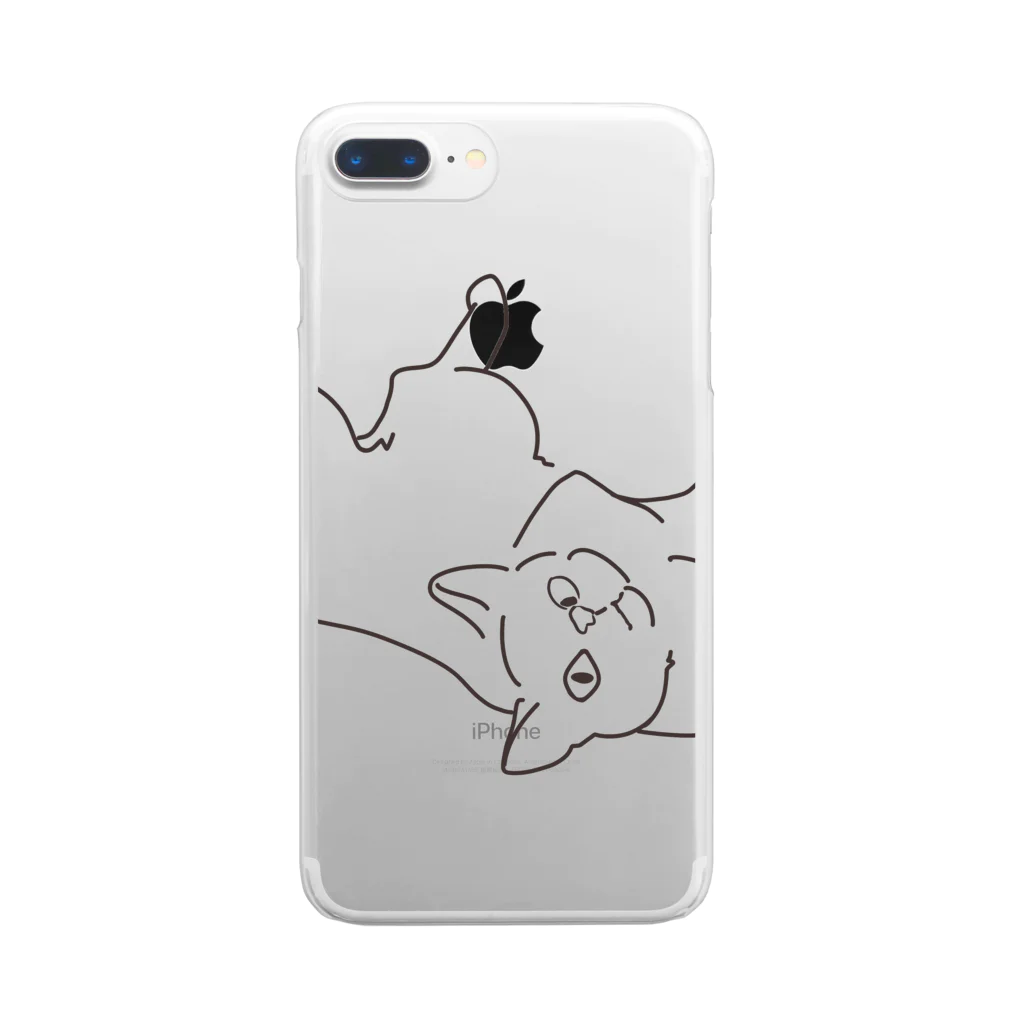 けだまのかいぬしとめがあったねこ Clear Smartphone Case