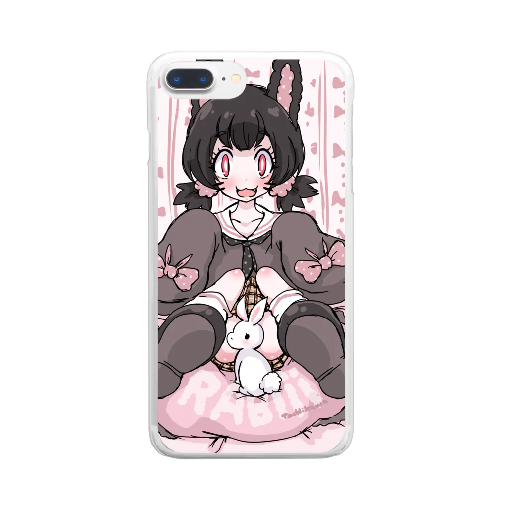 tachikawaのうさぎのこ Clear Smartphone Case