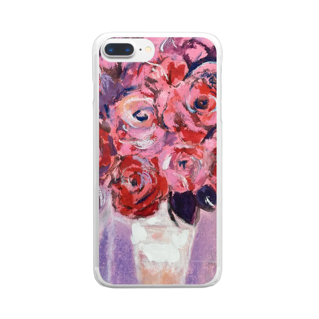 魔法のアイテム屋　SUZURI店の薔薇 Clear Smartphone Case