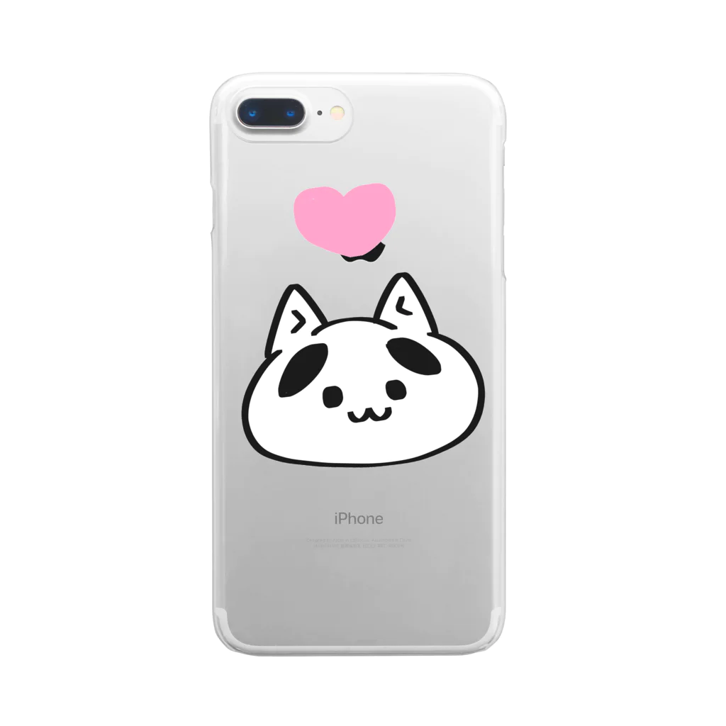 ぴーちショップのまゆねこポテ Clear Smartphone Case