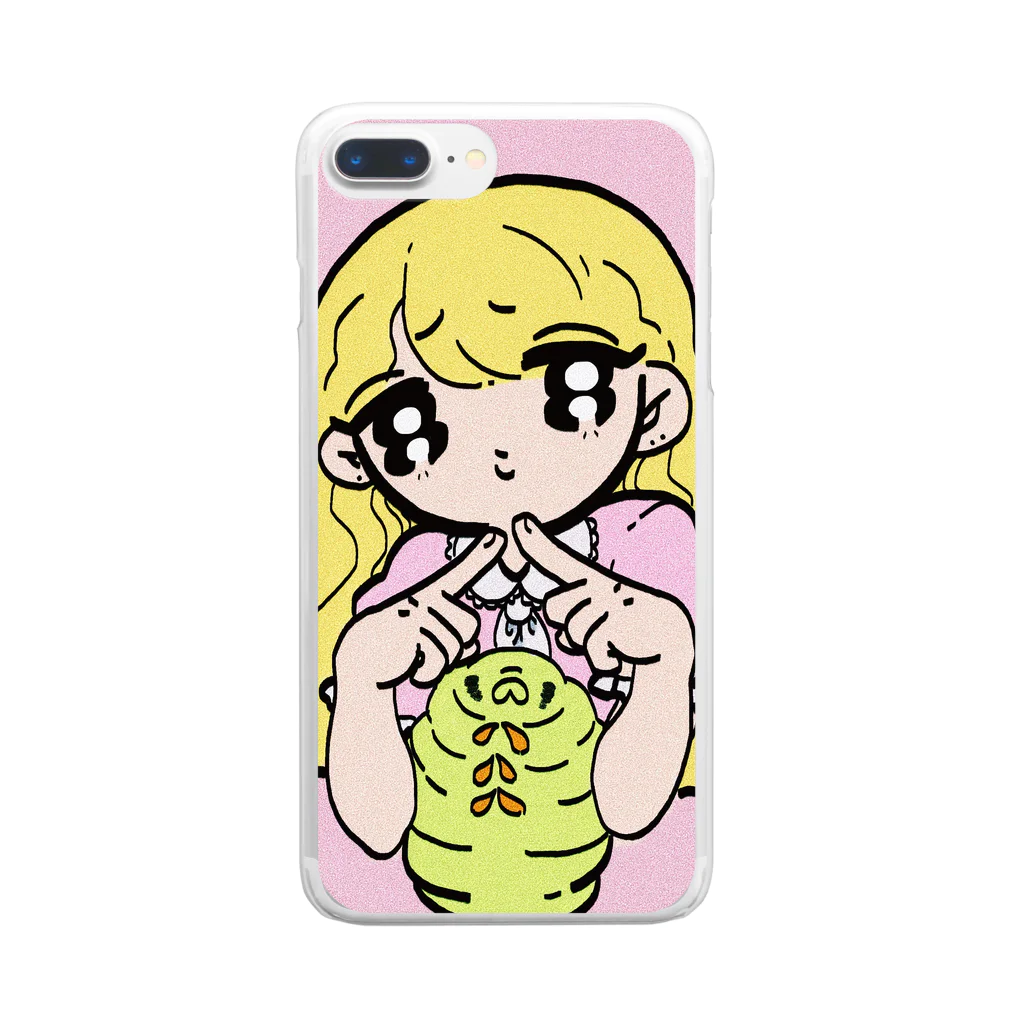 sawのぶりっ子ちゃんズ💜🐛 Clear Smartphone Case