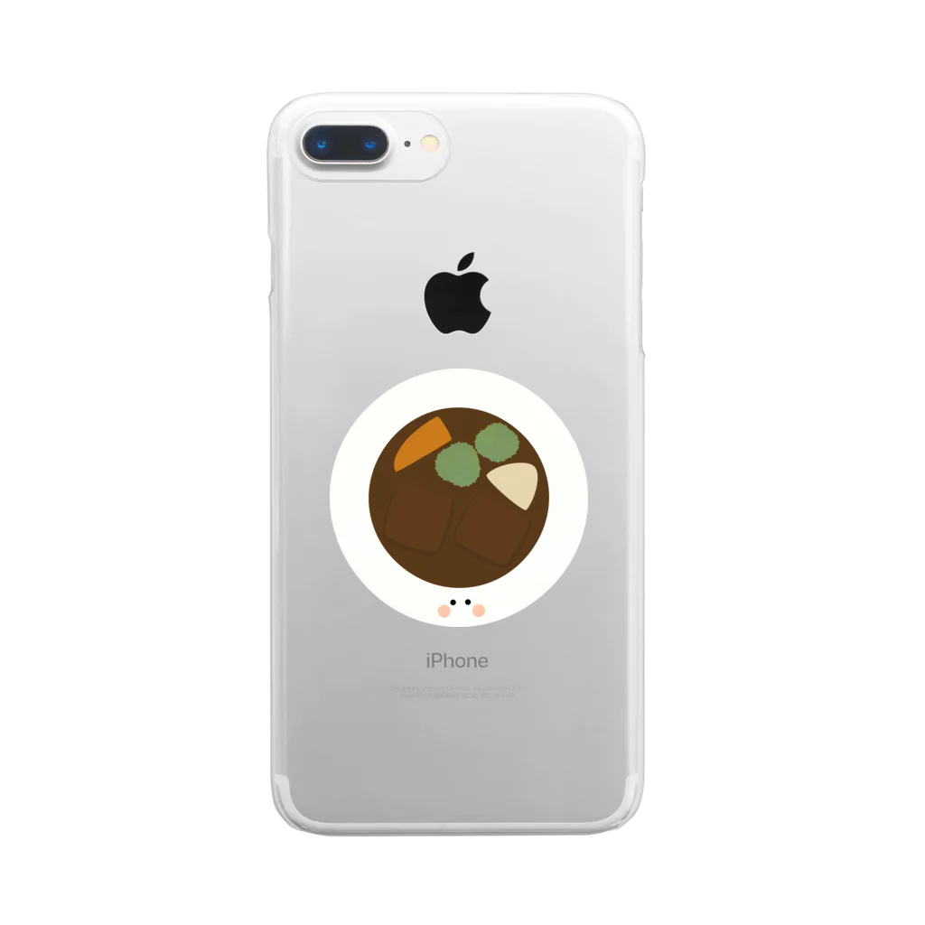 cotton-berry-pancakeのビーフシチューちゃん Clear Smartphone Case