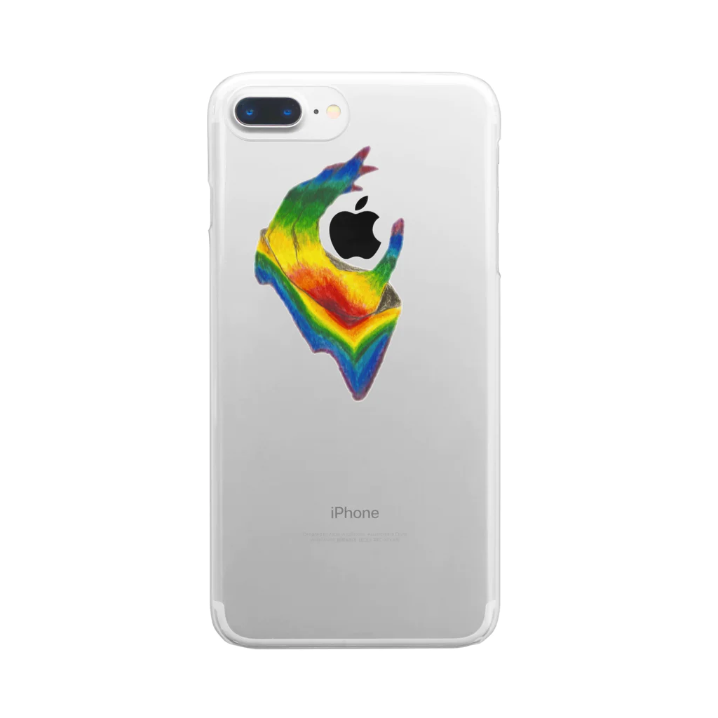 MoribataのRainbowfinger🤞 Clear Smartphone Case