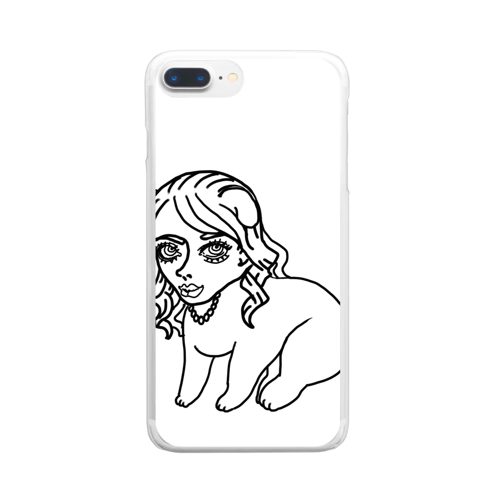 太陽マンのセクシーな犬 Clear Smartphone Case