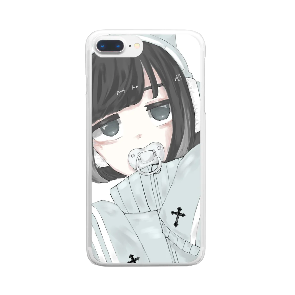 つきまるのゲーム少女 Clear Smartphone Case