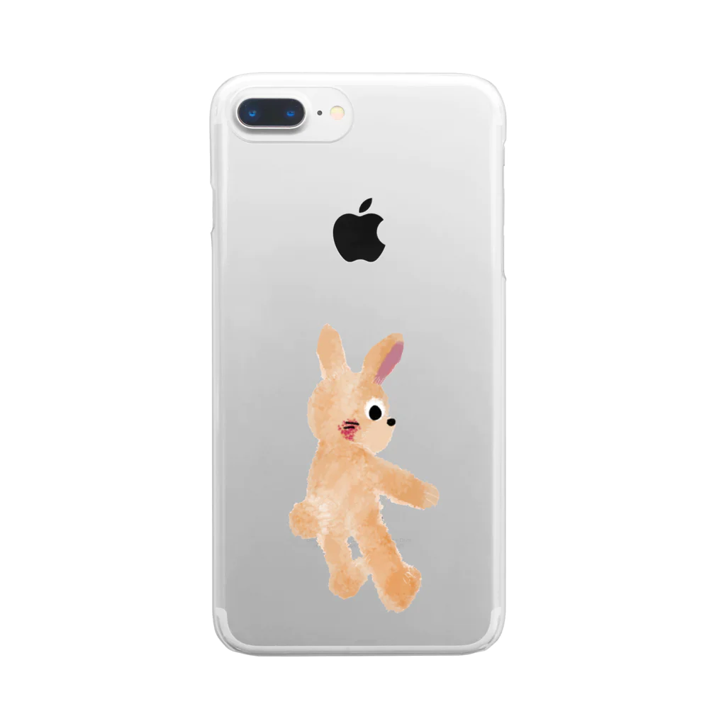 🤍一ノ瀬 彩 🐇⸒⸒ suzuri支店🤍の甘えんぼウサギ【ゆめかわアニマル】 Clear Smartphone Case